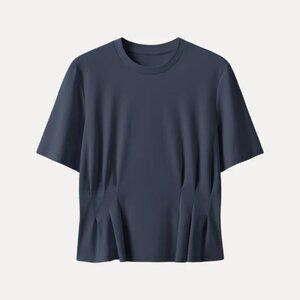 NWT OGL Move Crewneck Short Sleeve Cinched Waist Tee